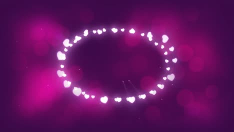 Glowing-oval-of-fairy-lights-on-pink-background