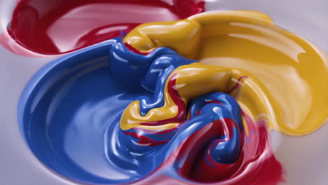 swirling colors of paint