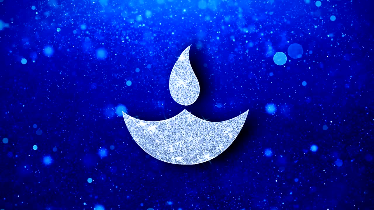 la animación del icono de la lámpara diwali diya