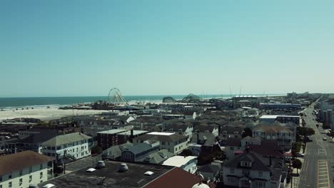 Aerial-tilt-up-of-Stone-Harbor,-New-Jersey