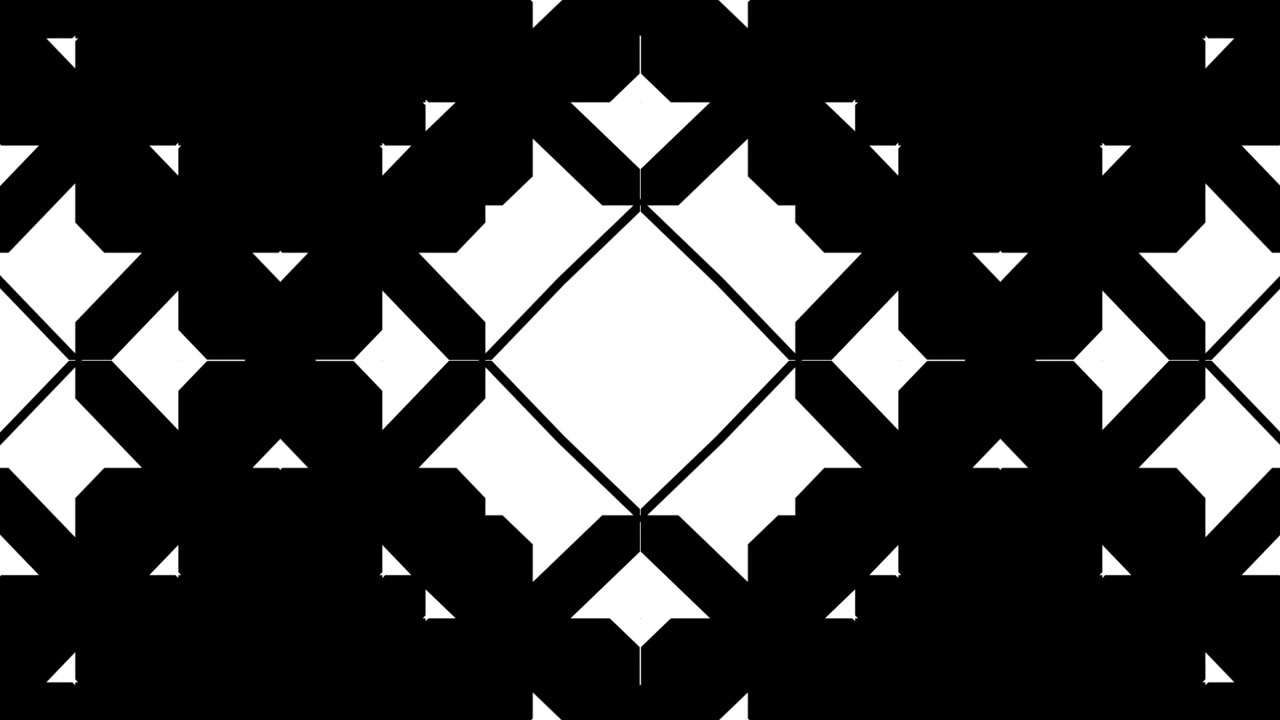 Abstract Geometric Animation with Expanding Black and White Shapes