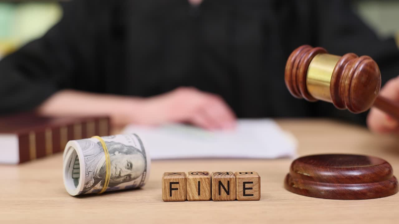 Fine and Gavel in Court