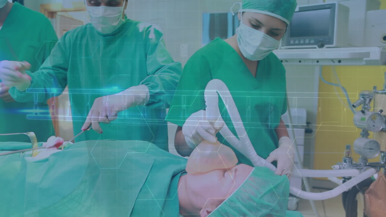 병원에서 활동하는 의사들에 대한 금융 데이터 처리의 애니메이션