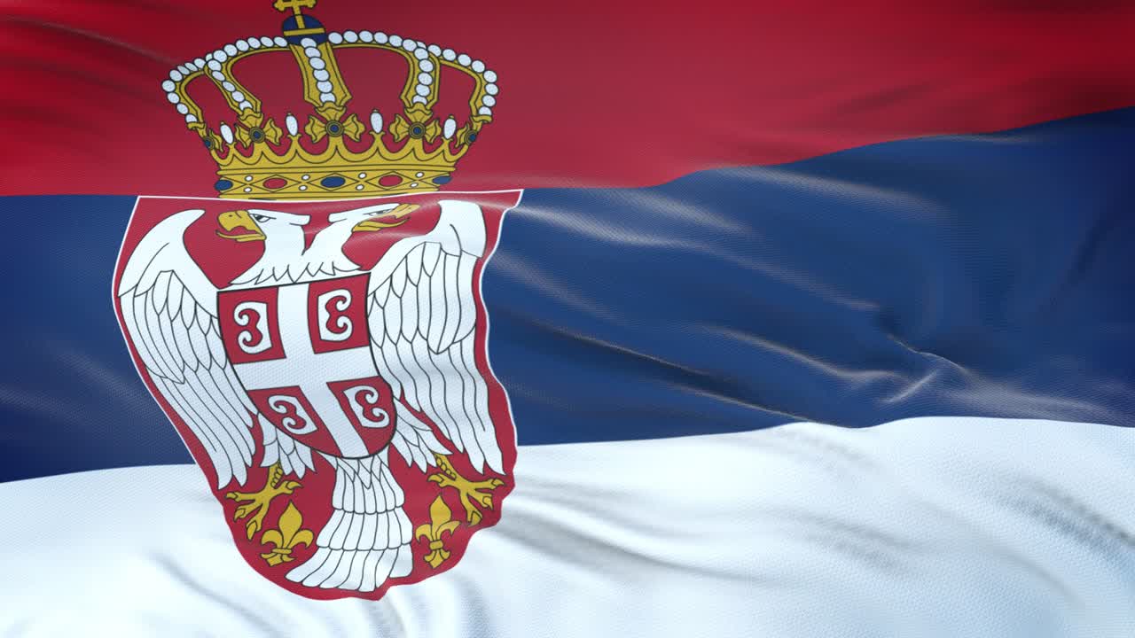 세르비아의 발이 바람에 흔들리며 매우 상세한 직물 질감으로.