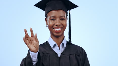 Graduation,-woman-and-phone-green-screen