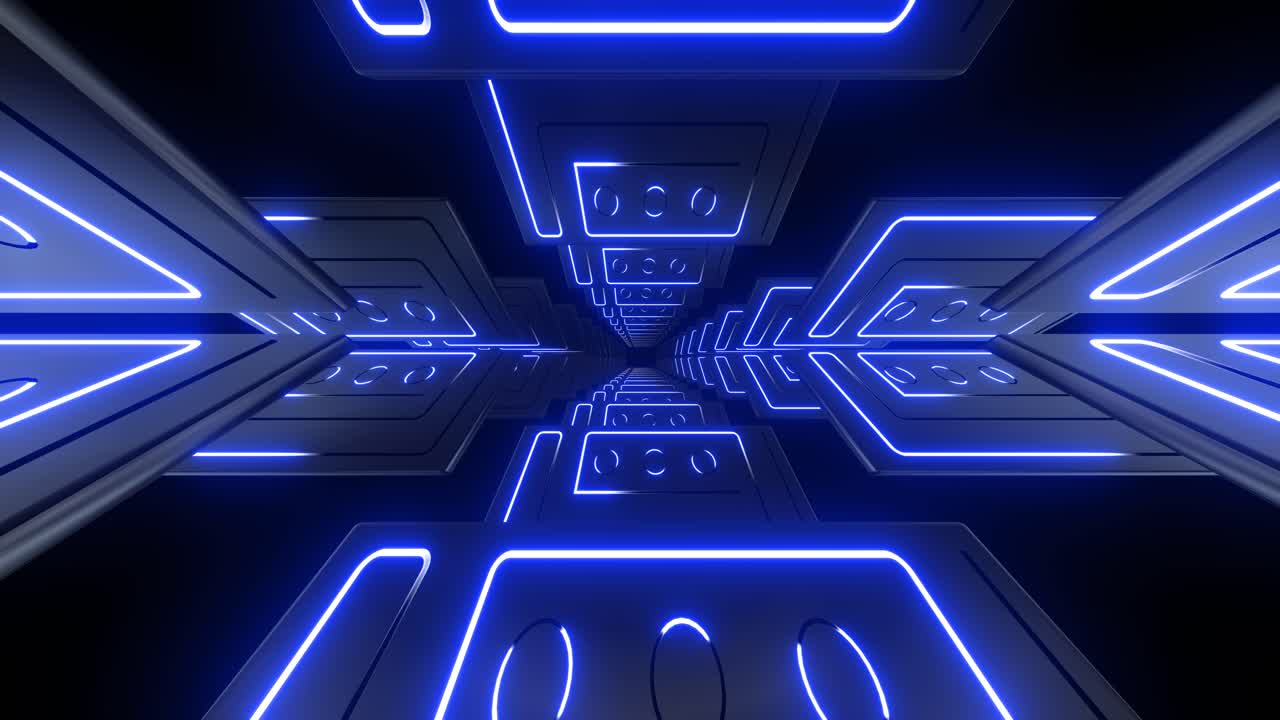 Futuristic Neon Tunnel