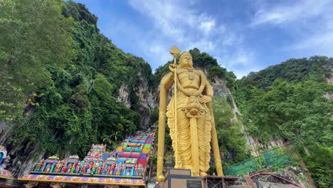 Estatua-De-Las-Cuevas-De-Batu-Murugan-Kuala-Lumpur-Malasia-Tamil-Nadu-Sri-Lanka-Estatua-Religiosa