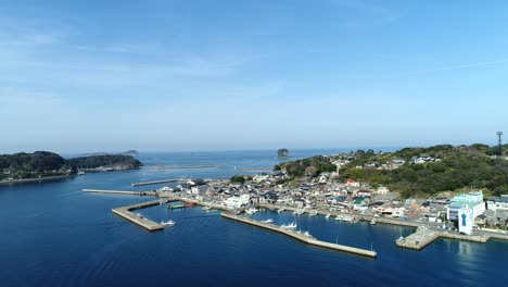 landscape of yobuko town in japan