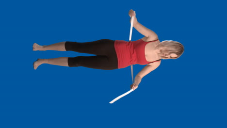 Blue-Screen-of-woman-measuring-her-waist