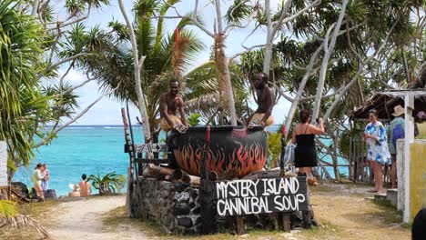 mystery island cannibal soup: a tropical island tourist attraction