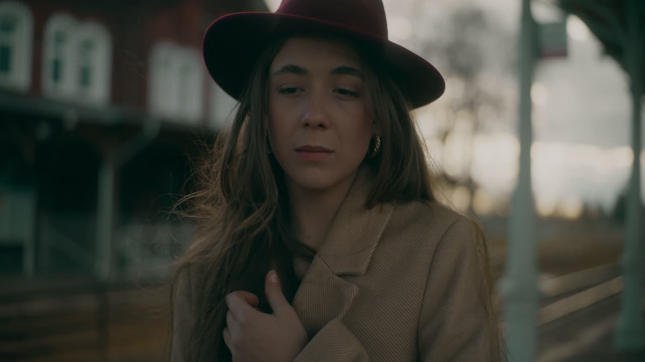 портрет грустной задумчивой женщины