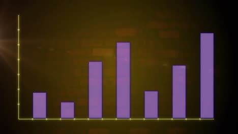 Animación-De-Estadísticas-Y-Procesamiento-De-Datos-Sobre-Fondo-Marrón