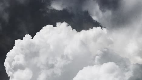 thick white cumulonimbus clouds in the sky