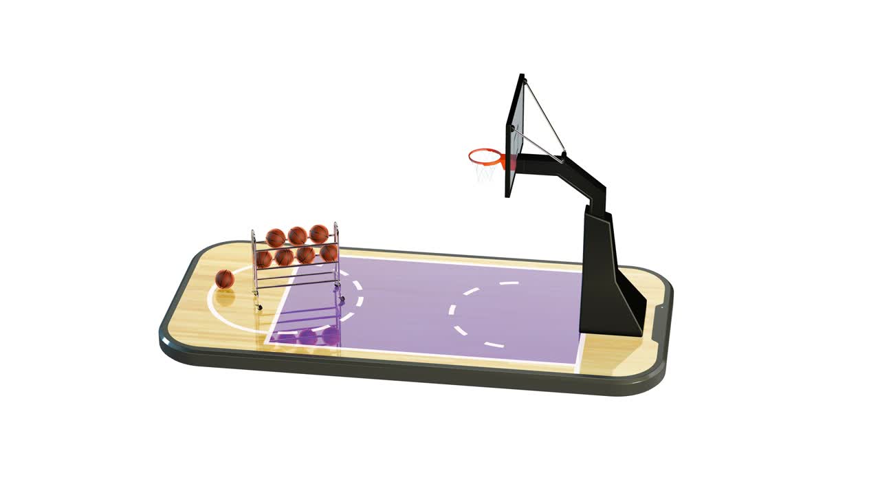 농구 훈련 응용 프로그램: 3d 렌더링, 원활한 루프