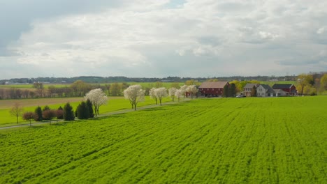 green field in rural usa