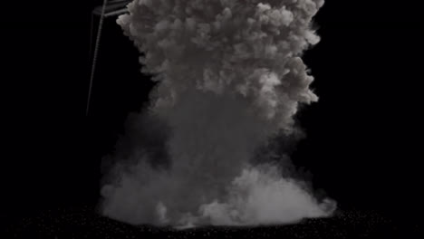 simulación de humo de explosión