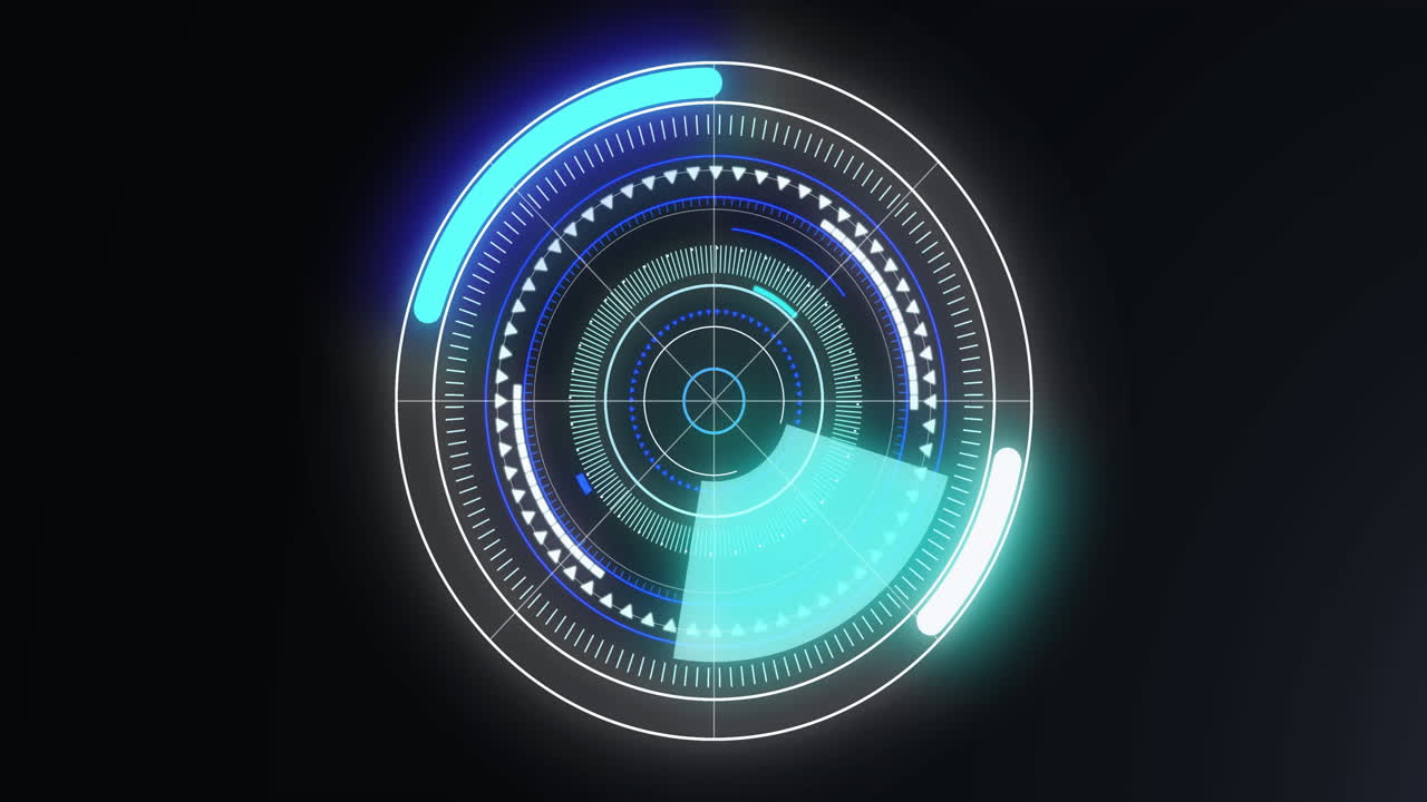 Animation of scope scanning on black background