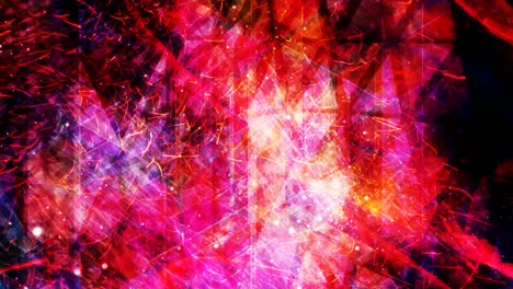 increíble campo de energía rojo y rosa con movimiento caótico - animación de fondo de movimiento de bucle sin fisuras de 4k