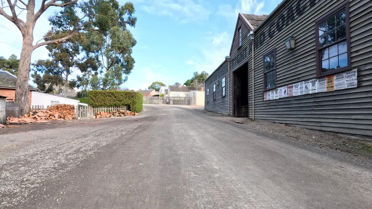 sovereign hill의 조용하고  빈 거리