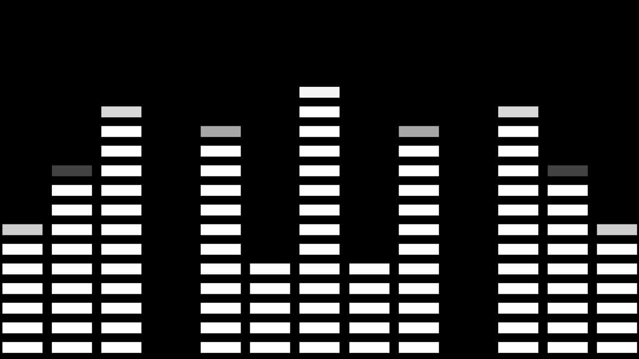 equalizador de música 4k 6 en 1. superposición en bucle