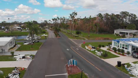 4k drone video of mobile homes damaged by hurricane ian in florida - 35