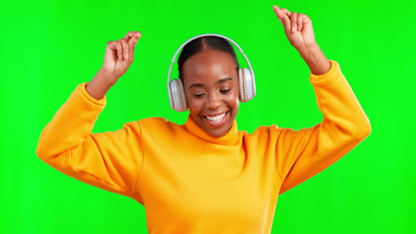 Dance,-enjoying-and-a-black-woman-with-music