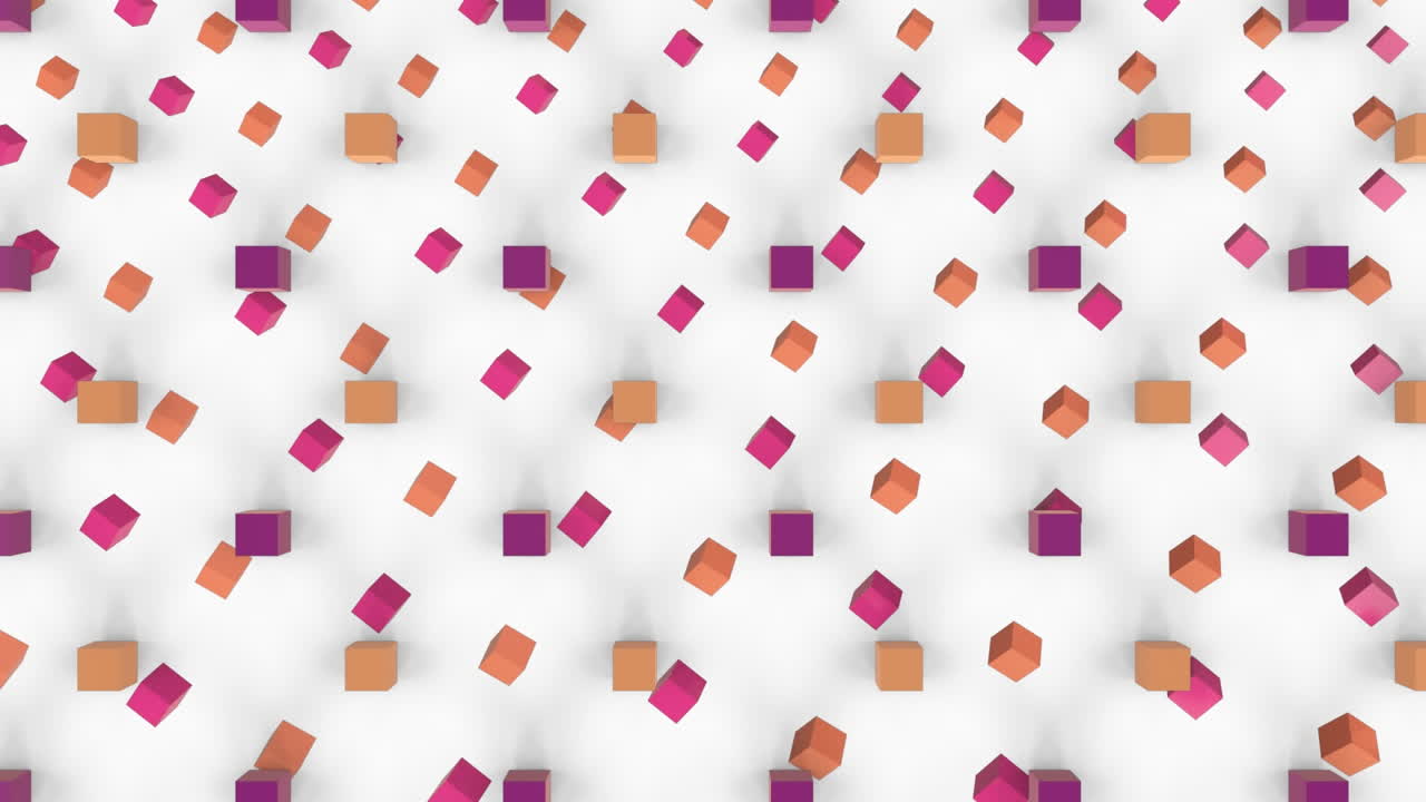 animación de formas geométricas coloridas sobre un fondo blanco