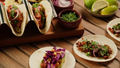 delicious tacos with various toppings