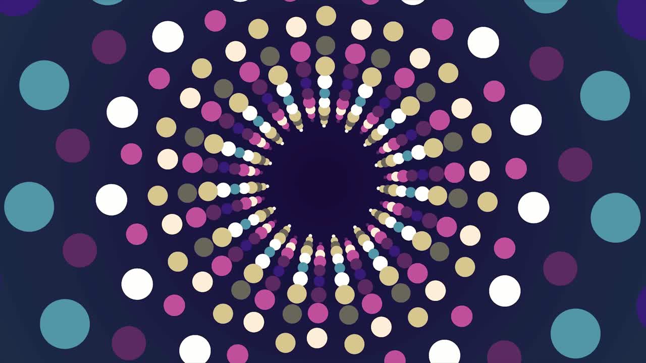 espiral hipnótica de círculos de colores