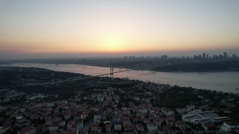 sunset istanbul city landscape