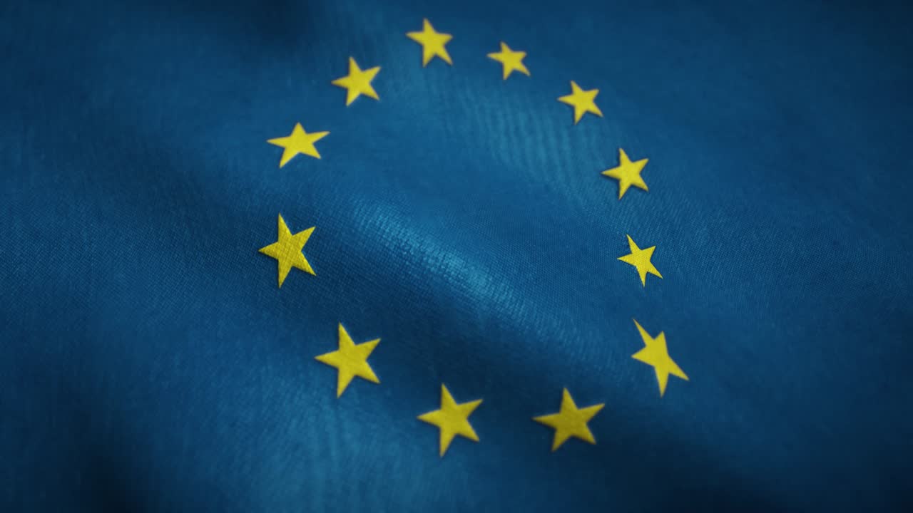 la bandera de la unión europea ondeando en el viento