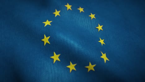 flag of european union waving in the wind