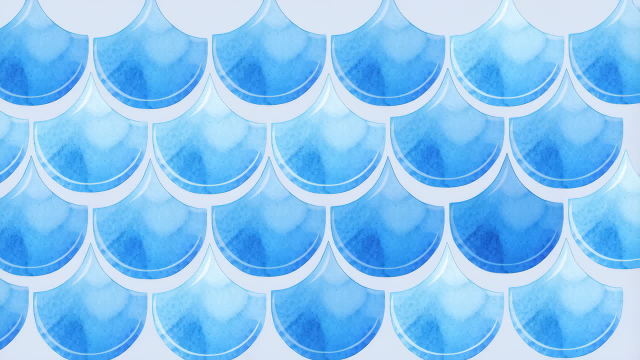 Fish scale pattern in blue