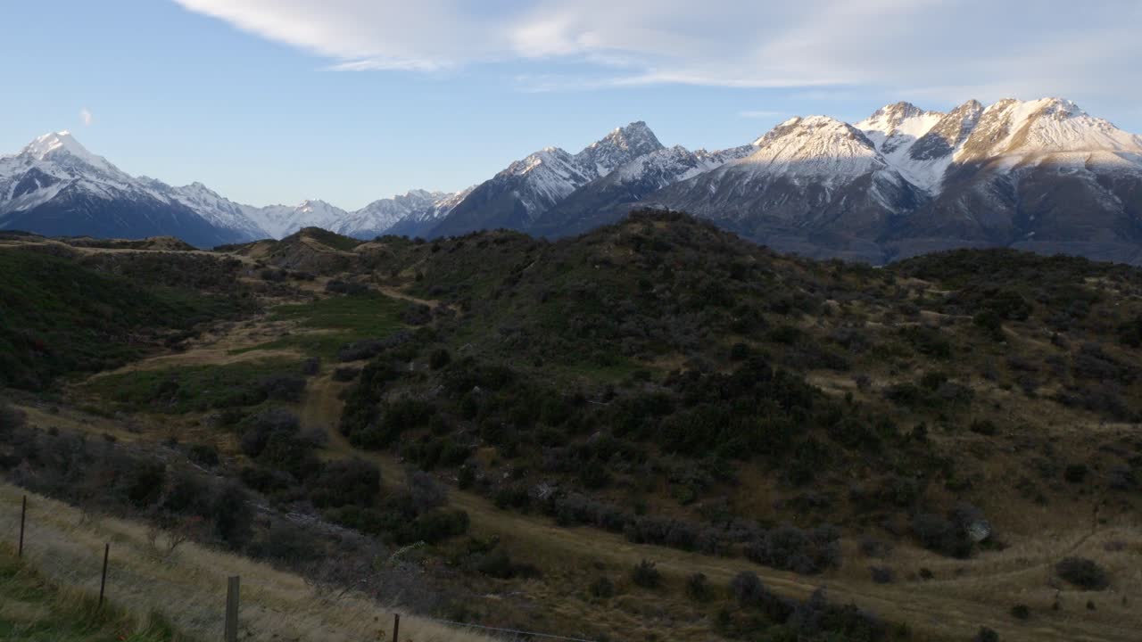 Aoraki Or Mount Cook In South Island, New Zealand - Wide Shot