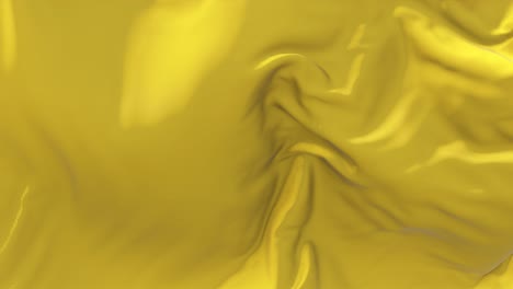 305 gold flag waving in wind slow motion animation 4k realistic fabric texture flag smooth blowing