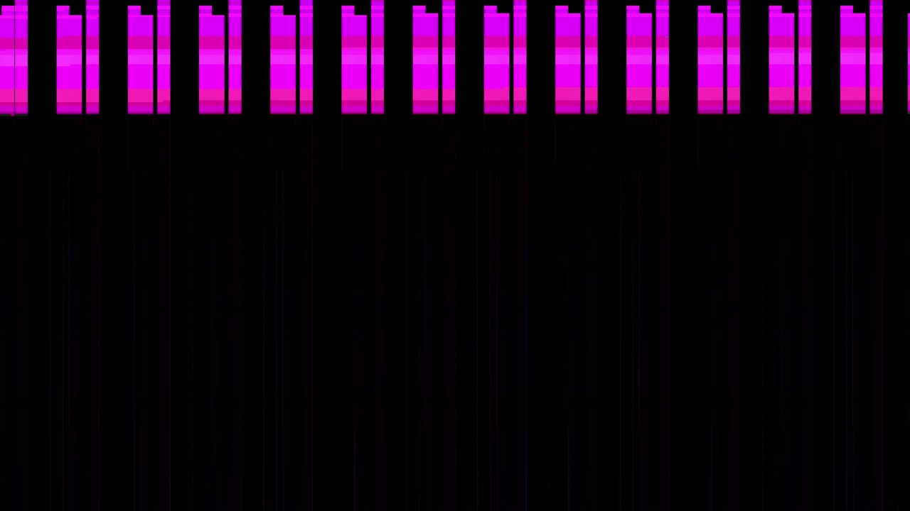 Abstract Digital Animation of Pulsating Vertical Bars on Black Background