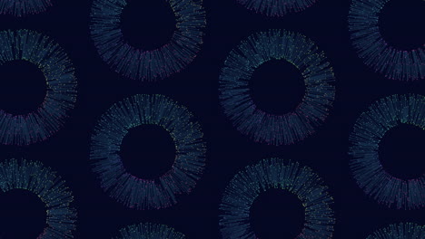 spiraling dark blue circles create mesmerizing circular pattern