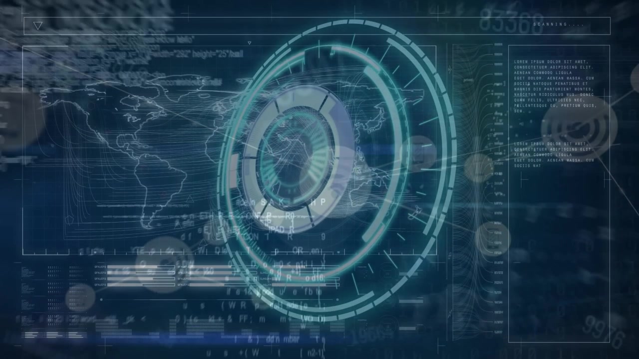 Animation of diverse data processing over world map