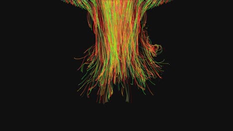 fibras multicolores de partículas de fondo mágico