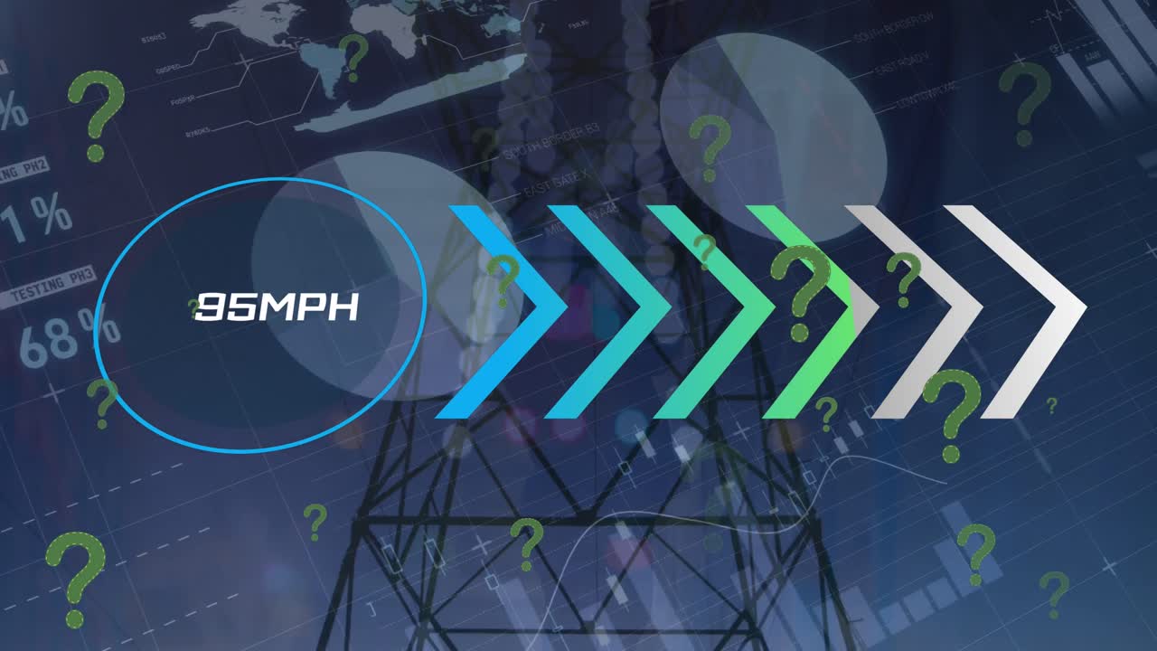 animación del procesamiento de datos sobre flechas y pilones.
