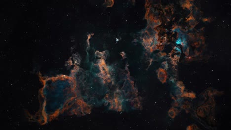 Posibilidad-Remota-De-Una-Hermosa-Nebulosa-Gaseosa-Marrón-Y-Verde-En-El-Espacio-Profundo