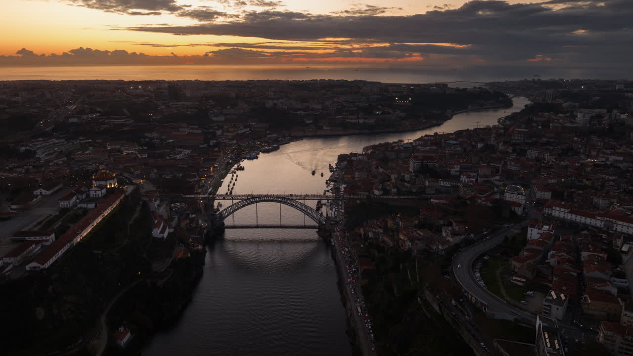 Porto, Portugal Sunset View from Above