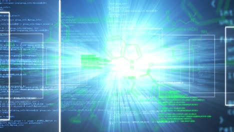 Animation of shapes over data processing