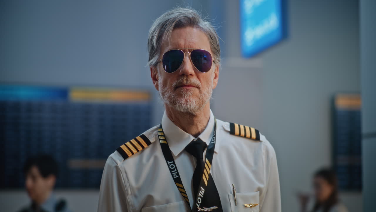 Mature Pilot at Airport