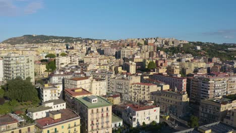 typical neapolitan neighborhood. aerial footage of naples, italy