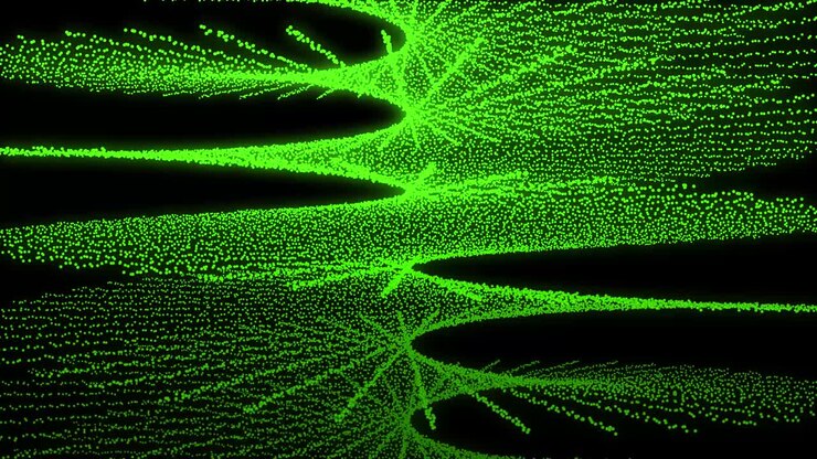 Green color Dot Shape Pattern animation motion graphics