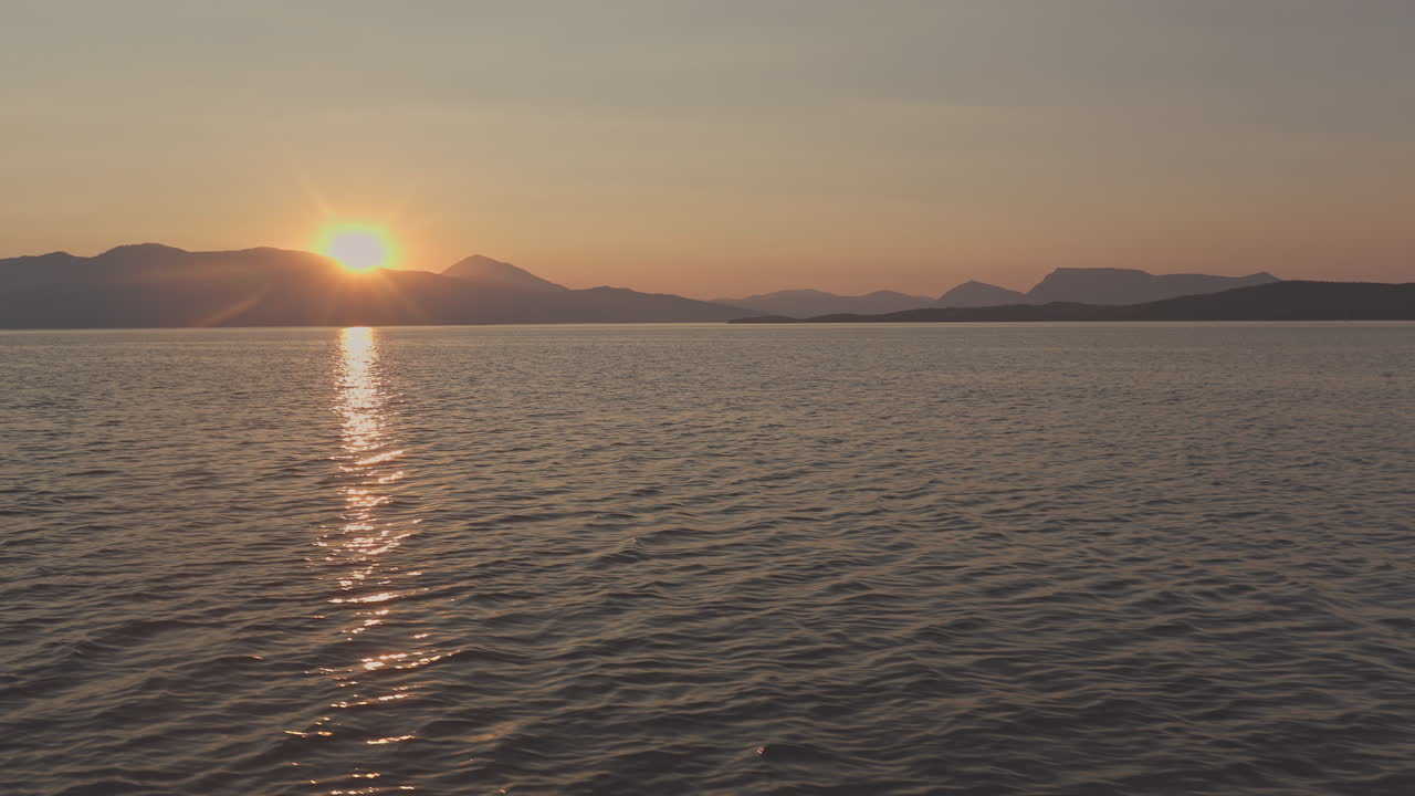view from a yacht at sea in lefkada, greece