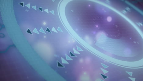 animación de las visores escaneando sobre la cuadrícula violeta