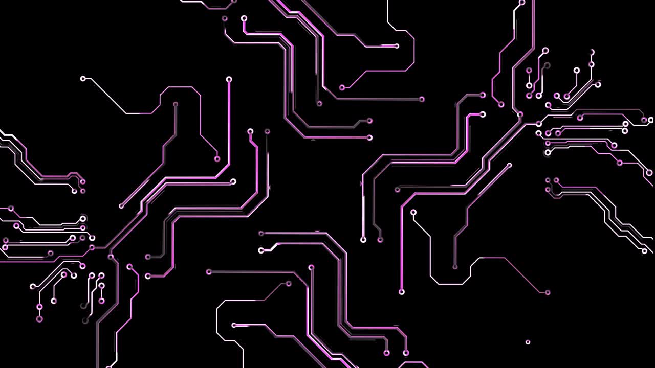 circuitos de cpu y otros procesadores, volando sobre placas de circuitos futuristas imágenes de animación de circuitos, animación de circuito de tecnología