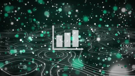 animación de la red de conexiones, procesamiento estadístico y bokeh en fondo verde